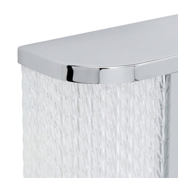 Applique LED Métal Verre en chrome IP44 H:30 cm 4000 K