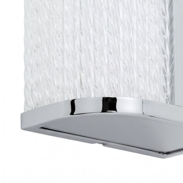 Applique LED Métal Verre en chrome IP44 H:30 cm 4000 K