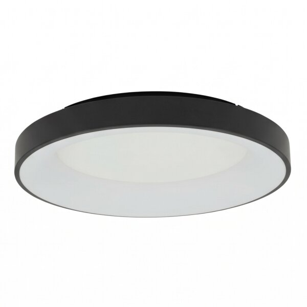 Plafonnier rond à LED noir 4000 K confortable et peu éblouissant