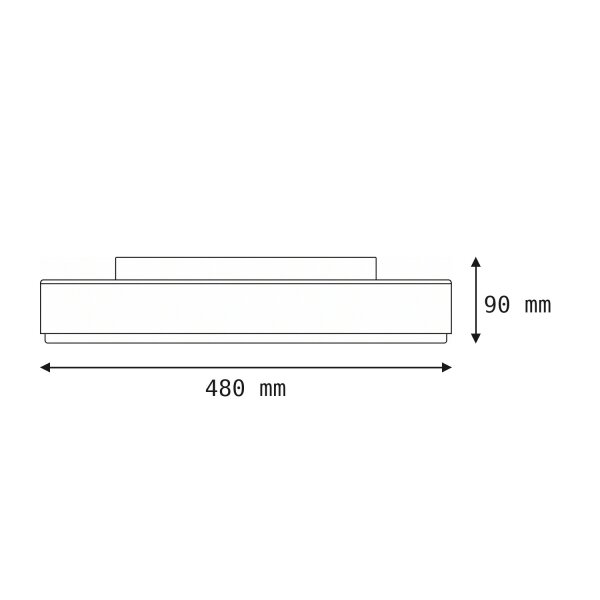 Plafonnier rond à LED noir 4000 K confortable et peu éblouissant