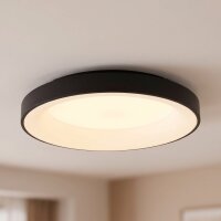 Plafonnier rond &agrave; LED noir 4000 K confortable et...