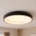 Plafonnier rond à LED noir 4000 K confortable et peu éblouissant