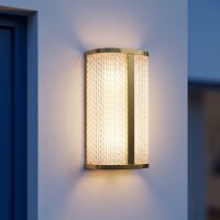 Applique LED Métal Verre en laiton IP44 P:11,5 cm