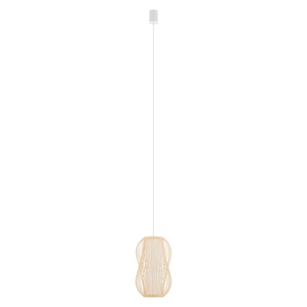 Suspension décorative Bambou E27 Ø21 cm en bois naturel