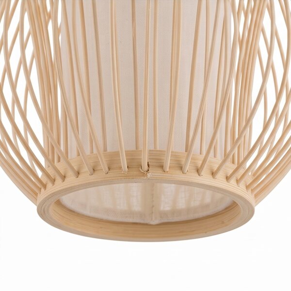 Suspension décorative Bambou E27 Ø21 cm en bois naturel