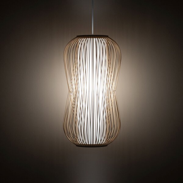 Lampe à suspendre décorative en bambou Ø30 cm en bois naturel Moderne