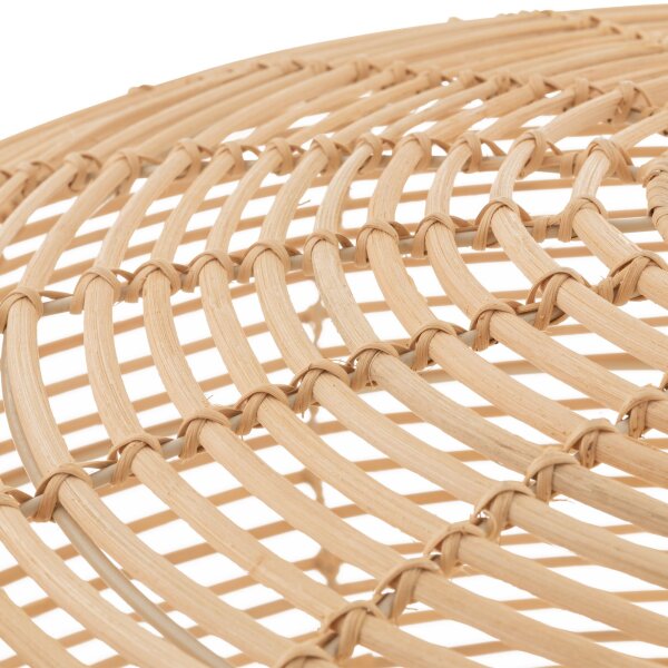Lampe à suspendre ronde en rotin naturel confortable E27 Ø79 cm grande