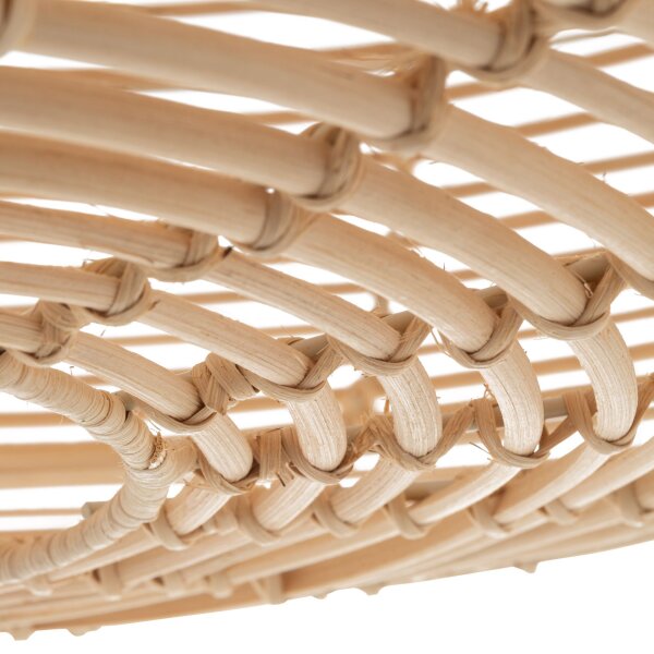 Lampe à suspendre ronde en rotin naturel confortable E27 Ø79 cm grande