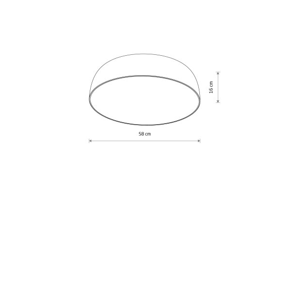 Plafonnier Blendarme Métal E27 Ø58 cm Gris confortable