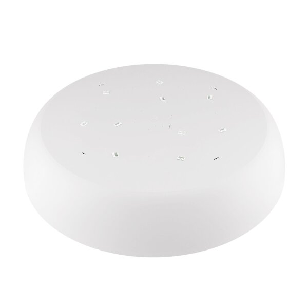 Plafonnier blanc métal E27 10 flammes L:78 cm rond