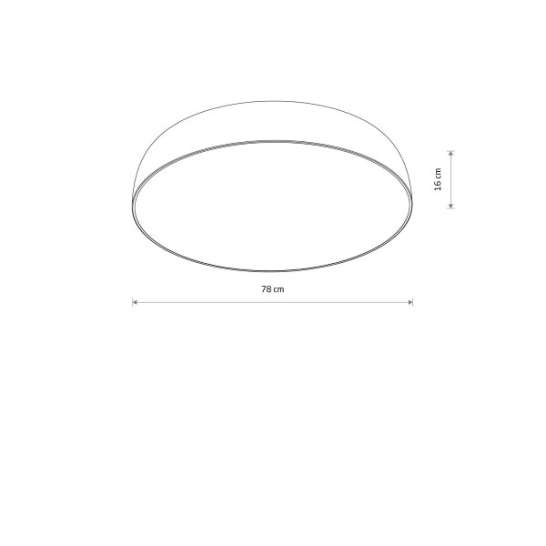 Plafonnier blanc métal E27 10 flammes L:78 cm rond