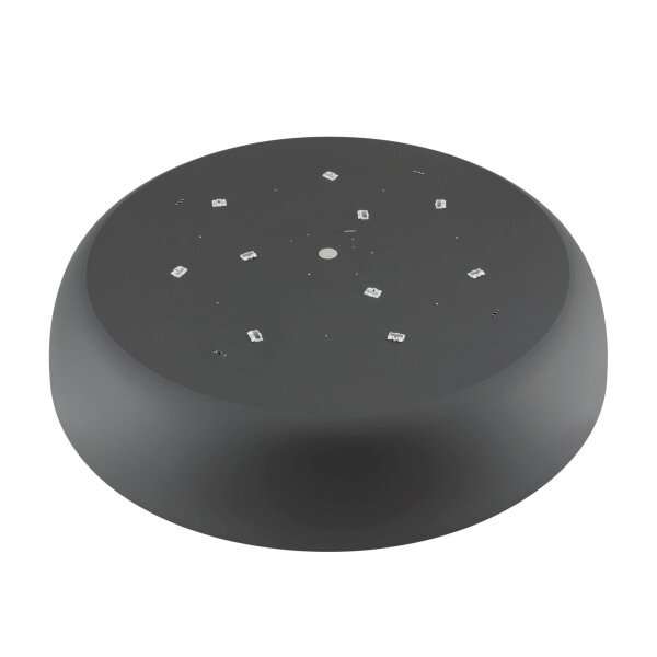 Plafonnier rond E27 anti-éblouissement 10-flmg L:78 cm en gris