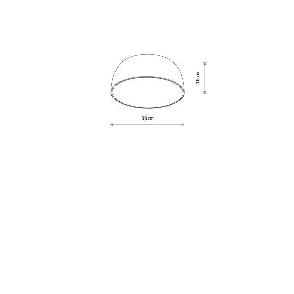 Plafonnier Métal Blanc Confortable E27 Ø38 cm 3-flmg