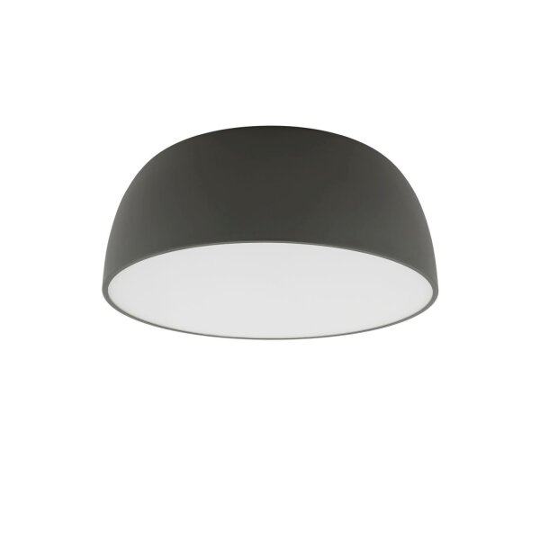 Plafonnier 3 flammes métal gris chaleureux E27 Ø38 cm