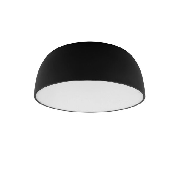Plafonnier noir métal 3-flmg confortable E27 Ø38 cm