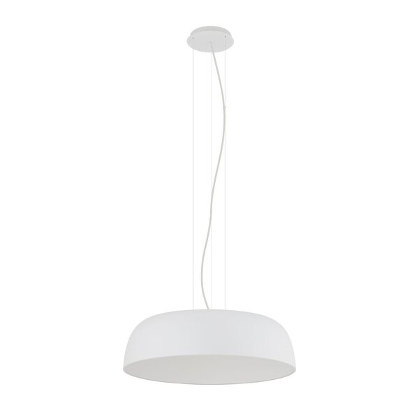 Suspension Blanc Métal Ø58 cm E27 7-flmg faible éblouissement