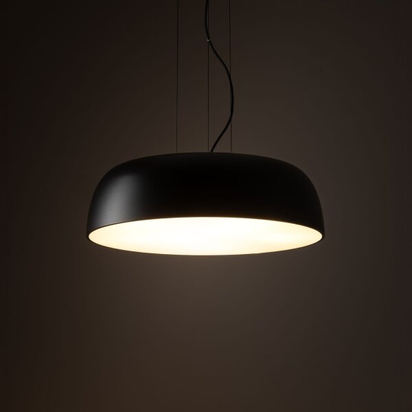 Lampe à suspendre noire métal Ø58 cm E27 7-flmg faible éblouissement