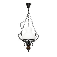 Lampe à suspendre en bois véritable verre...