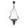 Lampe à suspendre en bois véritable verre métal style campagnard E27