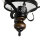 Lampe à suspendre en bois véritable verre métal style campagnard E27