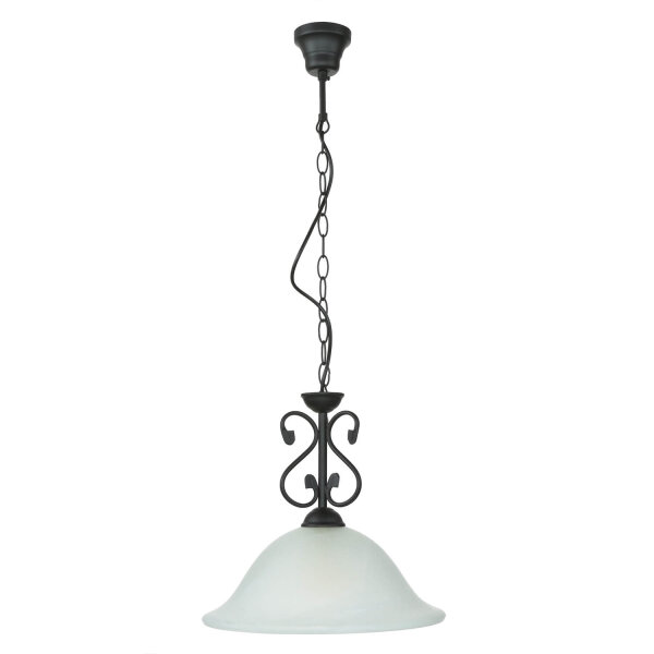 Lampe à suspendre DOROTHEA albâtre verre métal maison de campagne