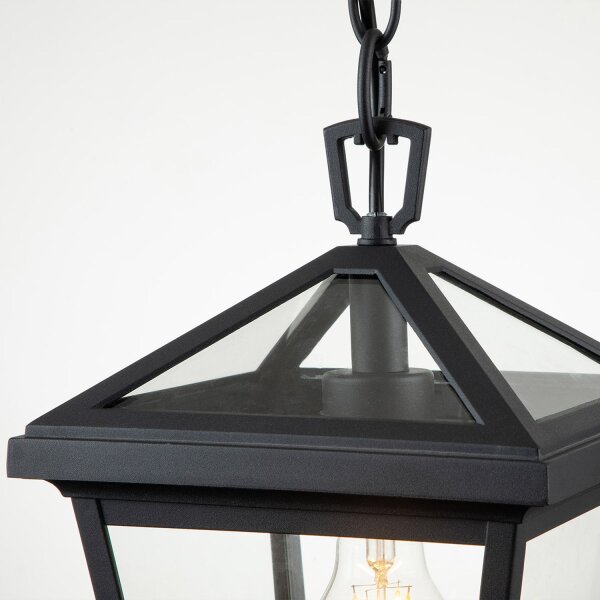 Lampe dextérieur E27 IP44 L : 20,3 cm noir suspendu