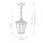 Lampe dextérieur E27 IP44 L : 20,3 cm noir suspendu