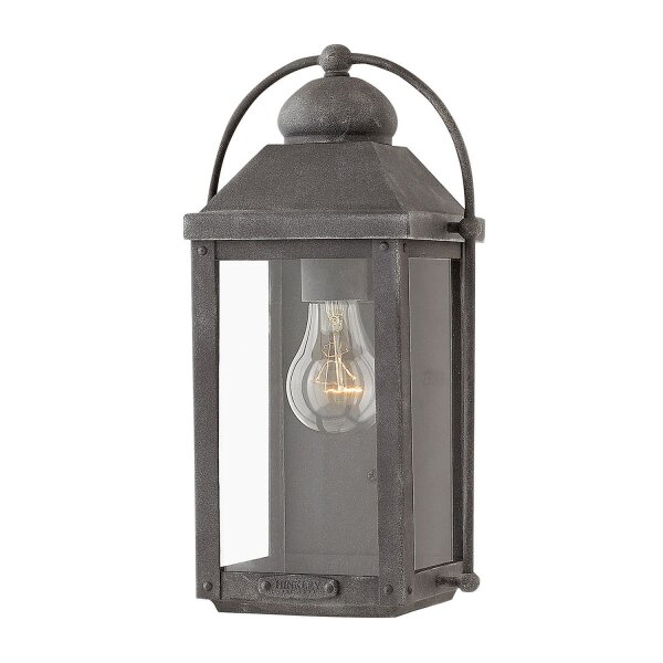 Lampe dextérieur Vintage verre aluminium E27 IP44 33,5 cm de haut