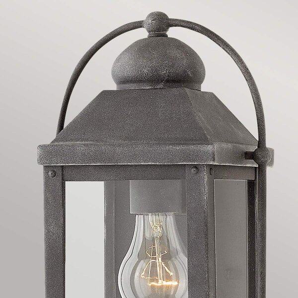 Lampe dextérieur Vintage verre aluminium E27 IP44 33,5 cm de haut