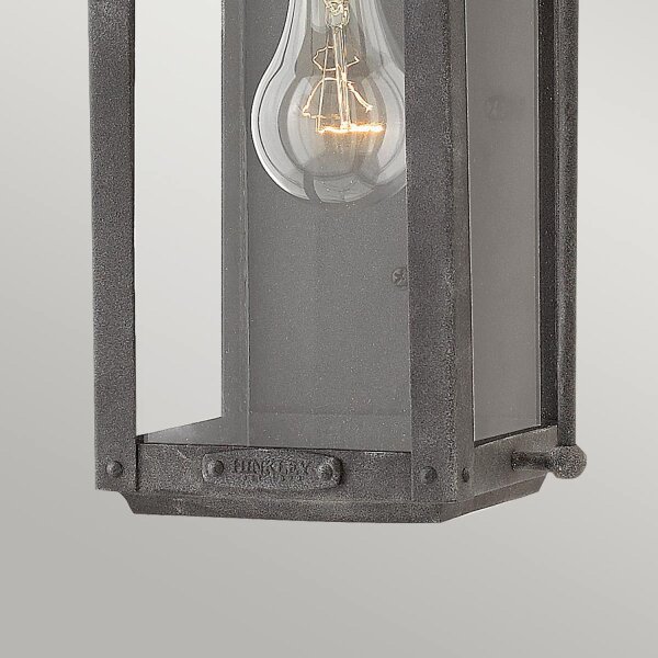 Lampe dextérieur Vintage verre aluminium E27 IP44 33,5 cm de haut