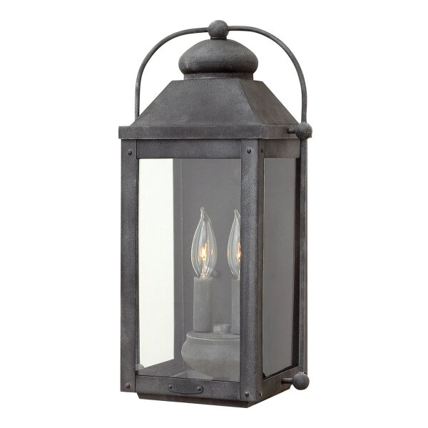 Applique extérieure H : 45,1 cm IP44 E14 Aluminium Verre Vintage