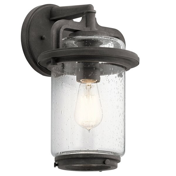 Lampe dextérieur mur verre aluminium E27 IP44 35,6 cm de haut