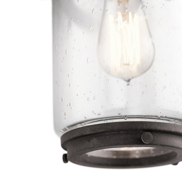 Lampe dextérieur mur verre aluminium E27 IP44 35,6 cm de haut