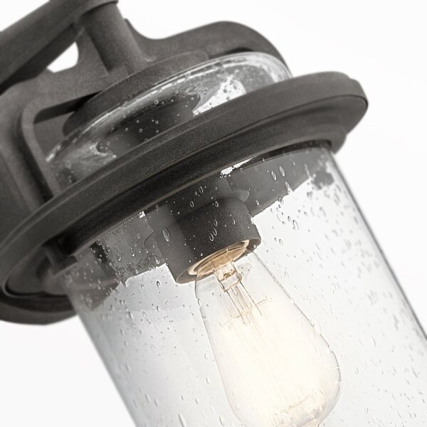 Lampe dextérieur mur verre aluminium E27 IP44 35,6 cm de haut