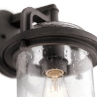 Lampe dextérieur mur verre aluminium E27 IP44 35,6...