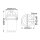 Lampe dextérieur mur verre aluminium E27 IP44 35,6 cm de haut