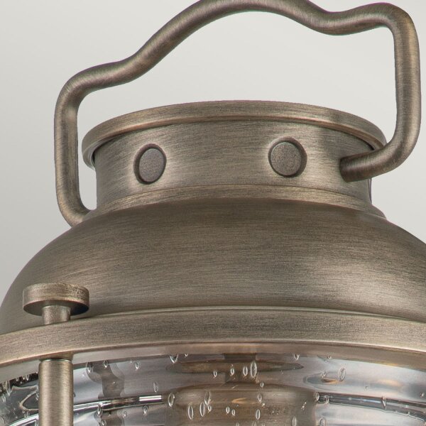 Applique extérieure aluminium verre hauteur 34,6 cm IP44 E27