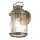 Applique murale extérieure verre aluminium E27 IP44 H : 27,8 cm Vintage