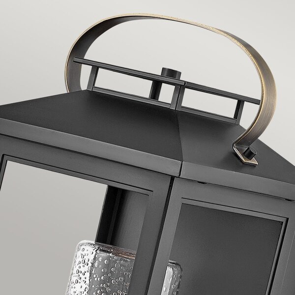 Lampe dextérieur murale résistante aux intempéries H : 44,5 cm IP44 noir E27