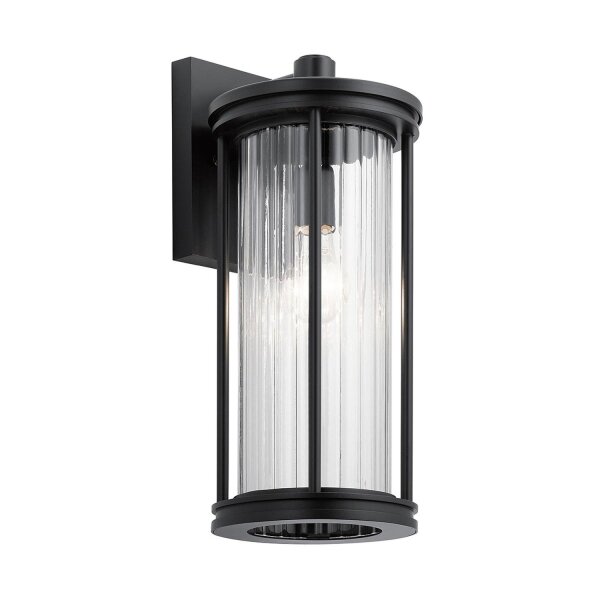 Applique murale extérieure IP44 40,6 cm de haut aluminium verre E27