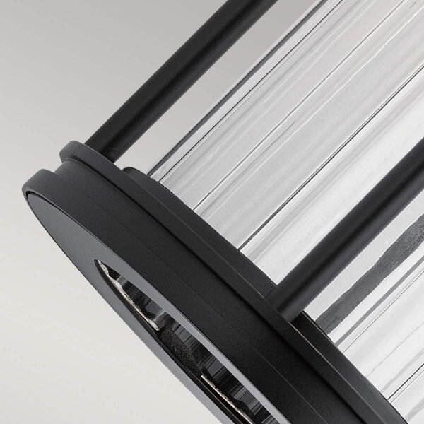 Lampe dextérieur murale IP44 H : 29 cm verre aluminium noir