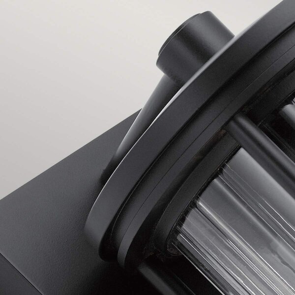 Lampe dextérieur murale IP44 H : 29 cm verre aluminium noir