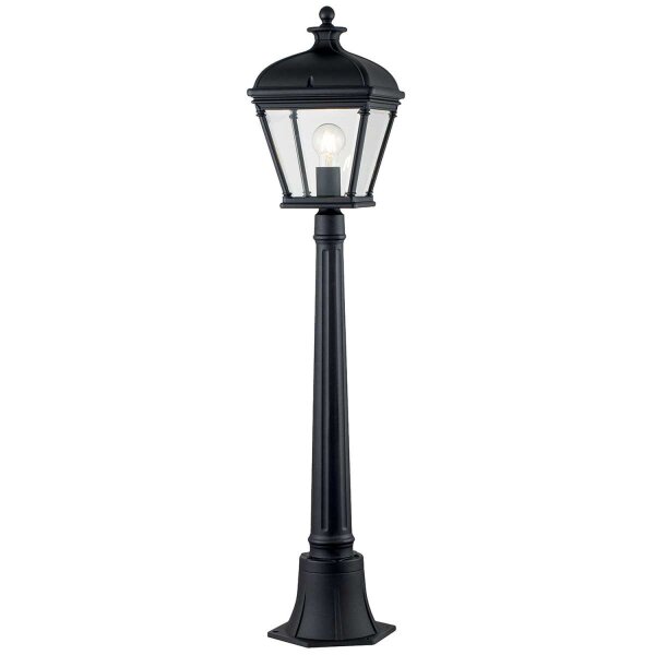 Lampe dextérieur aluminium verre E27 IP44 hauteur 104,1 cm noir