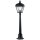 Lampe dextérieur aluminium verre E27 IP44 hauteur 104,1 cm noir