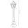 Lampe dextérieur aluminium verre E27 IP44 hauteur 104,1 cm noir