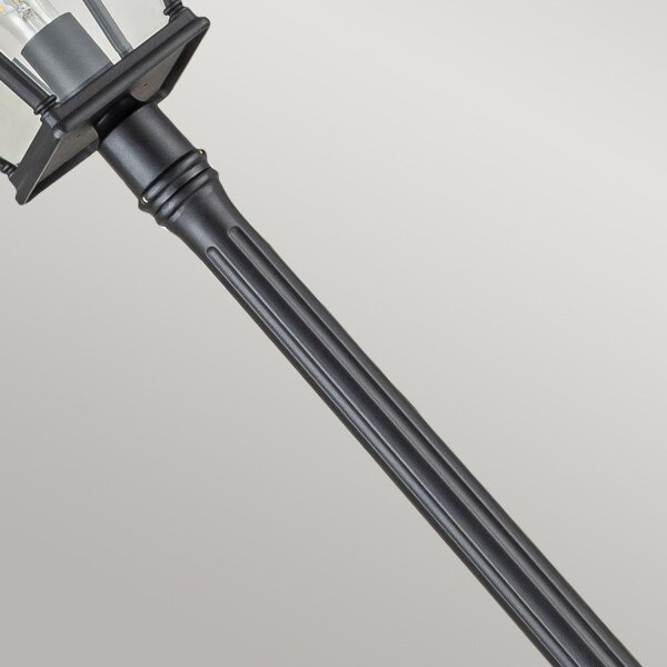 Lampe sur mât 216,4 cm IP44 Vintage Noir E27 Chemin de jardin