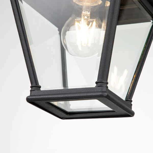 Lampe dextérieur noire L : 18 cm H : max. 141,2 cm E27