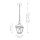 Lampe dextérieur noire L : 18 cm H : max. 141,2 cm E27