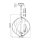 Suspension extérieure métal verre 3x E14 IP44 Ø 41 cm