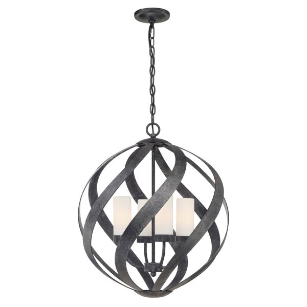 Lampe à suspendre ronde Ø50 cm 4x E14 Outdoor Terrasse